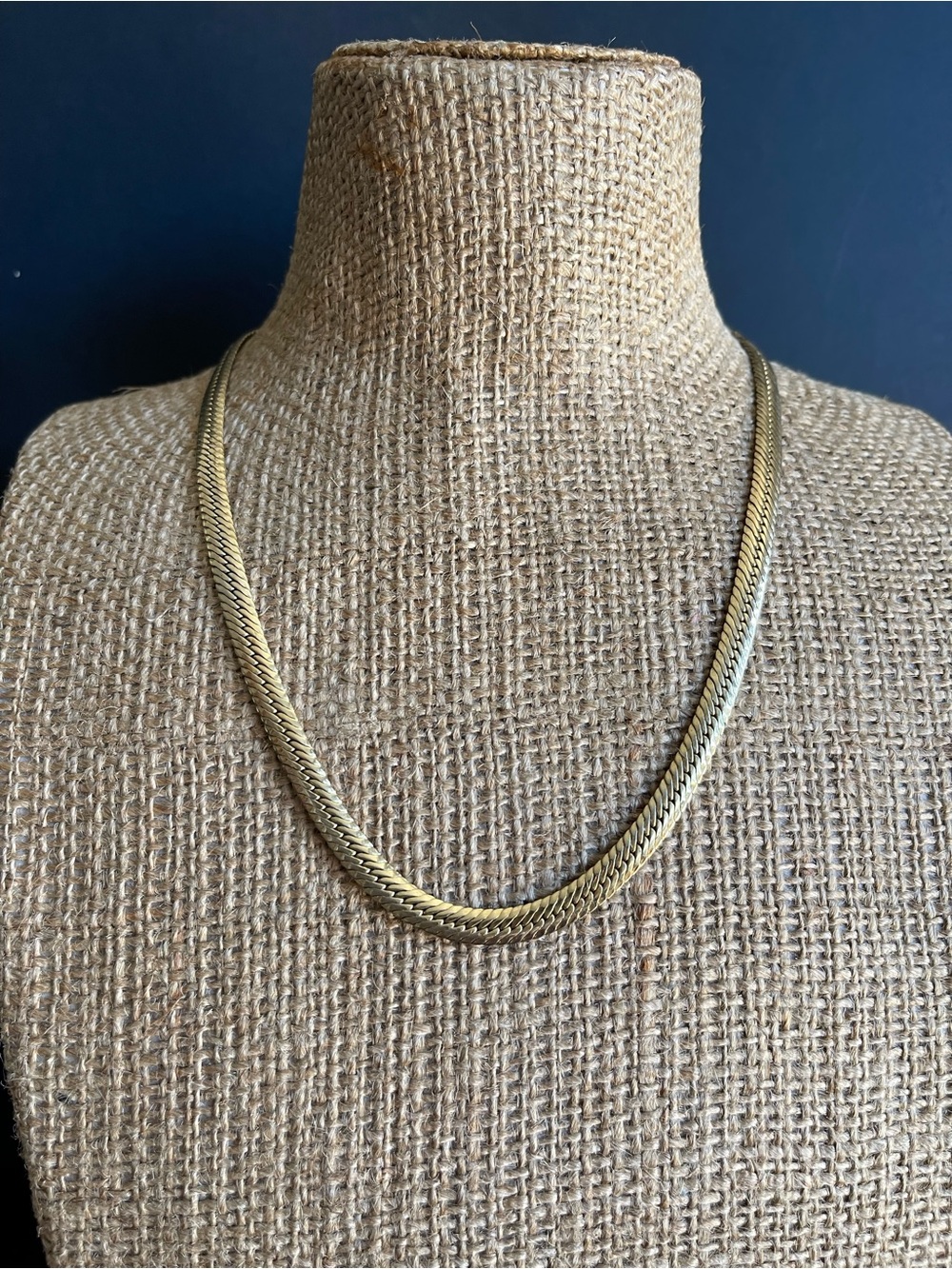 Park lane Gold-Tone Herringbone Chain Necklace.